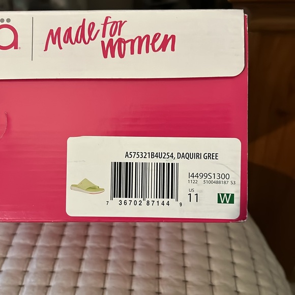 Ryka Knit Toe Loop Slide Sandals - Daquiri Green - Picture 8 of 9